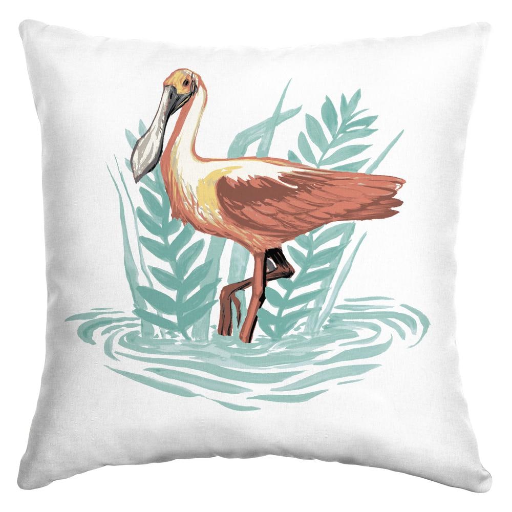 Roseate Spoonbill Throw Pillow, Designer Pillows