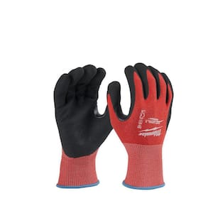 X-Large Red Nitrile Level 2 Cut Resistant Dipped Work Gloves