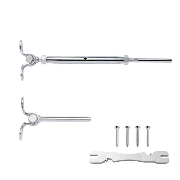 T316 Stainless Steel Adjustable Angle 1/8 in. Cable Railing Kit for Wood Post, Marine Grade, 0-180° 30 Pack