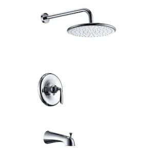 Meno Series Single-Handle 1-Spray Tub and Shower Faucet in Polished Chrome (Valve Included)