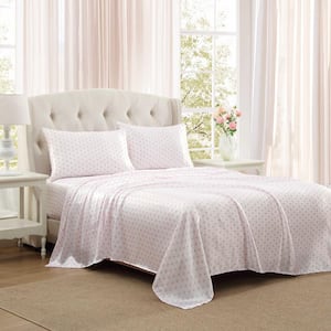 Laura Ashley Heart Of Mine 3-Piece White/Pretty Pink Satin