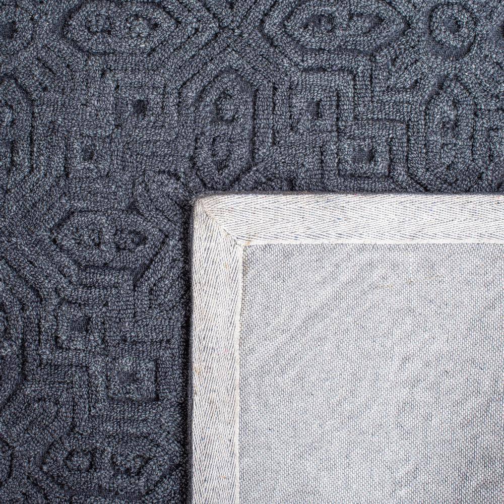 Gray Geometric Tufted Wool 6' x 9' Handmade Area Rug