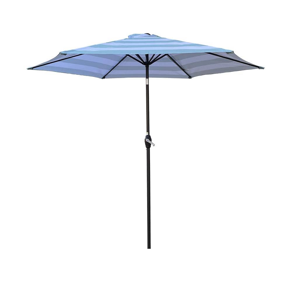 9 ft. Outdoor Patio Market Umbrella, Sun Shade with 6 Ribs Umbrella Crank f