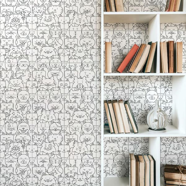 Oh My Cat 9-3/4 in. x 9-3/4 in. Porcelain Floor and Wall Tile (10.88 sq. ft./Case)