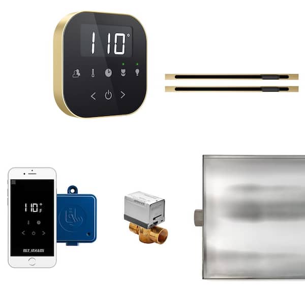 Mr. Steam AirButler Max Linear Steam Generator Control Kit/Package in Black Satin Brass