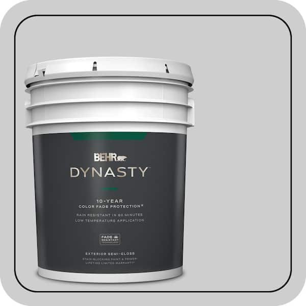 BEHR DYNASTY 5 gal. #770E-2 Silver Screen color Semi-Gloss Exterior Stain-Blocking Paint & Primer