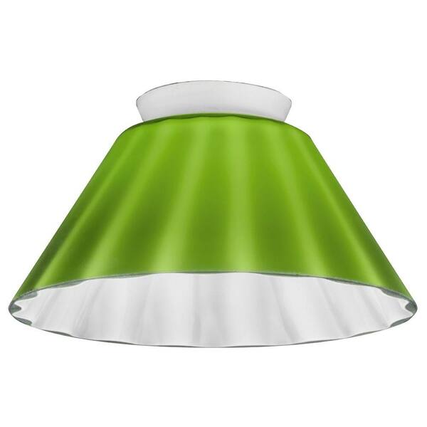 Lithonia Lighting Green Melon Cone Glass Shade LED Mini Pendant