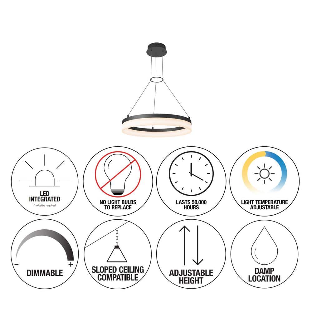 Optical Crystal Drum LED Pendant Light in Black