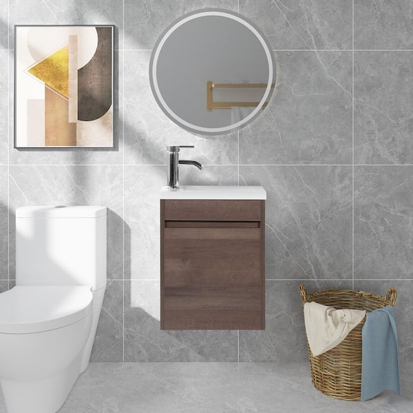 Wonline 16.1 in. W x 9.85 in. D x 20 in. H Single Sink Wall