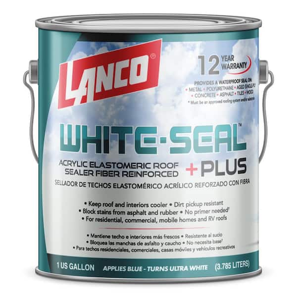 White-Seal Plus 1 Gal. Acrylic Elastomeric White Reflective Roof and RV Sealer