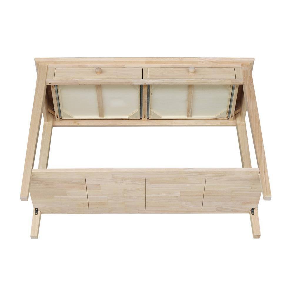 Spencer White Wood Sofa Console Table with Storage