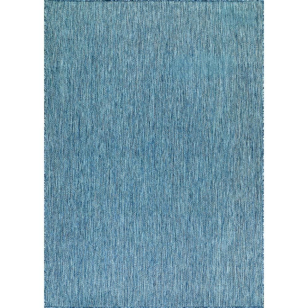 Beverly Rug 8 X 10 Aqua Aloha Washable Solid Indoor Outdoor Area