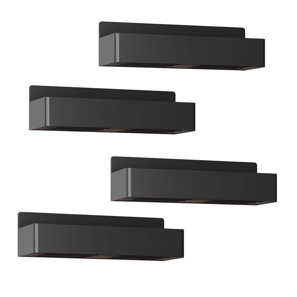 Magnetic Spice Rack Kitchen Organizer Storage Shelf Black for Refrigerator 