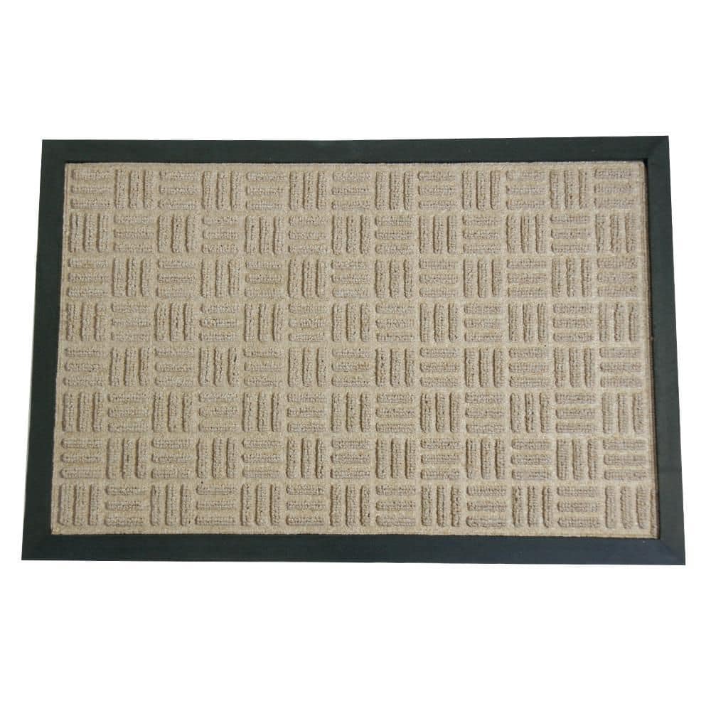 Wellington Tan Polypropylene Rubber Backed Doormat 16 x 24 inches