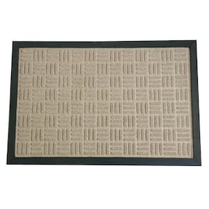 Wellington Carpet Doormat Tan 16 in. x 24 in. Rubber Carpet Mat