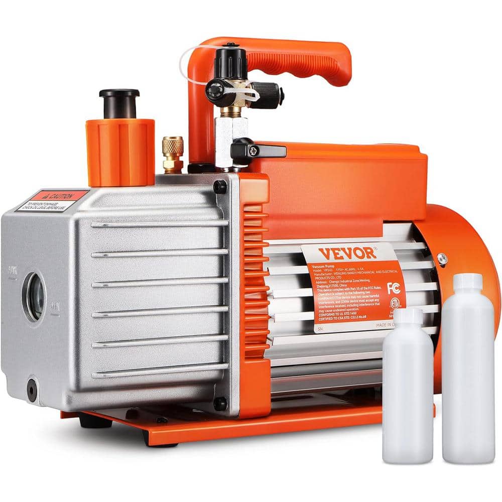 Lukvuzo 5 CFM Air Conditioning Vacuum Pump 2 Stage Rotary Vane Vacuum