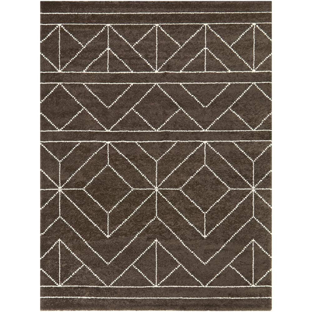 Ava Brown 5 ft. x 7 ft. Geometric Area Rug price history on PriceWatchPro