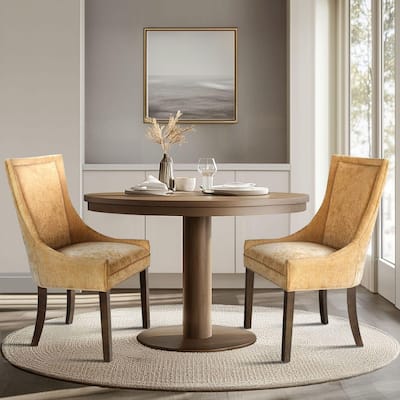 Ultra Gold Polyester Dining Side Chair (Set of 2)