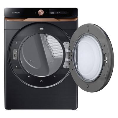 7.5 cu. ft. AI Smart Dial Electric Dryer in Brushed Black with Super Speed Dry and MultiControl