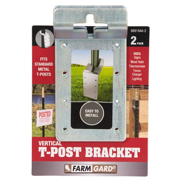 FARMGARD Vertical T-Post Bracket (2-Pack)