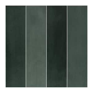 Stacked Green 9.05 in. x 9.05 in. Peel and Stick Backsplash Handmade Looks Stone Composite Wall Tile (9.12 sq. ft./Case)