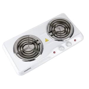 Electric 2-Burner 6.1 in. White Hot Plate