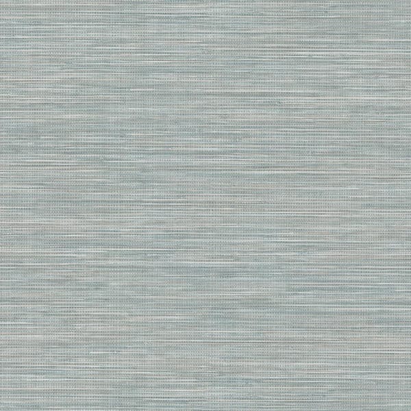 Winn Aqua Faux Grasscloth Wallpaper