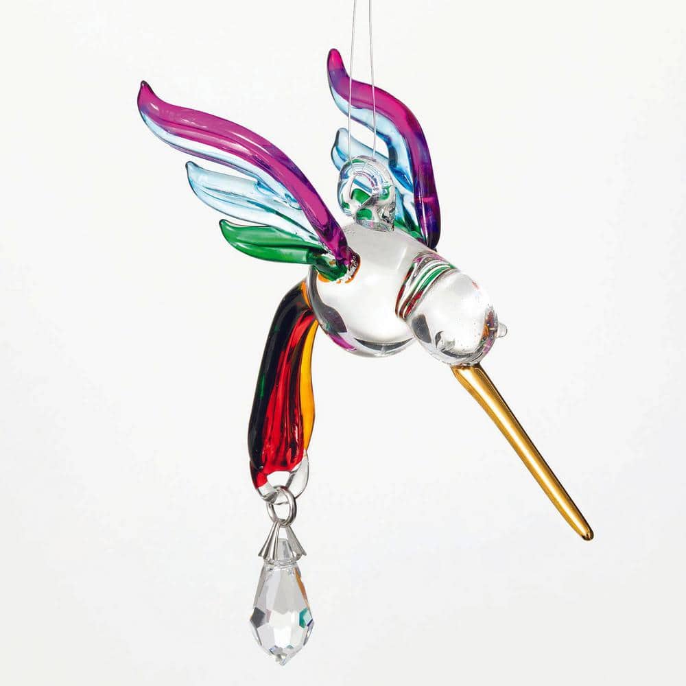 WOODSTOCK CHIMES Woodstock Rainbow Makers, Fantasy Glass, 4 in. Hummingbird  Summer Rainbow Crystal Suncatcher CHRAI CHRAI - The Home Depot