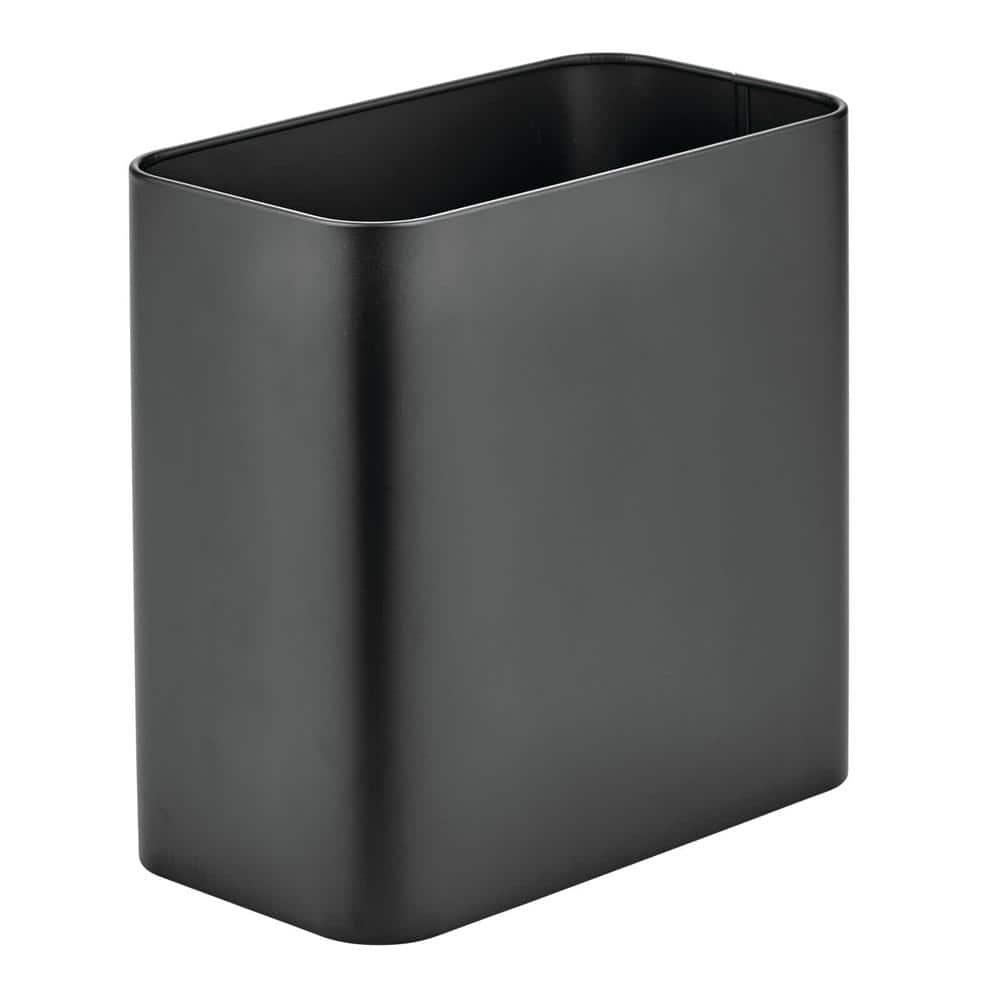 2.4 Gal. Black Rectangular Small Metal Trash Can HPYNVDB2 The Home Depot