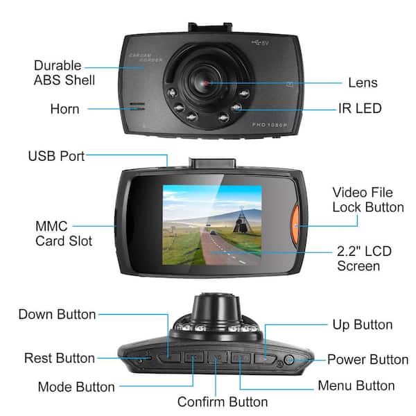 Etokfoks Wireless Reverse Hitch Guide Camera Vehicle Backup Rechargeable  Camera with Flexible Adhesive Base Night Vision MLSA21OT005 - The Home Depot