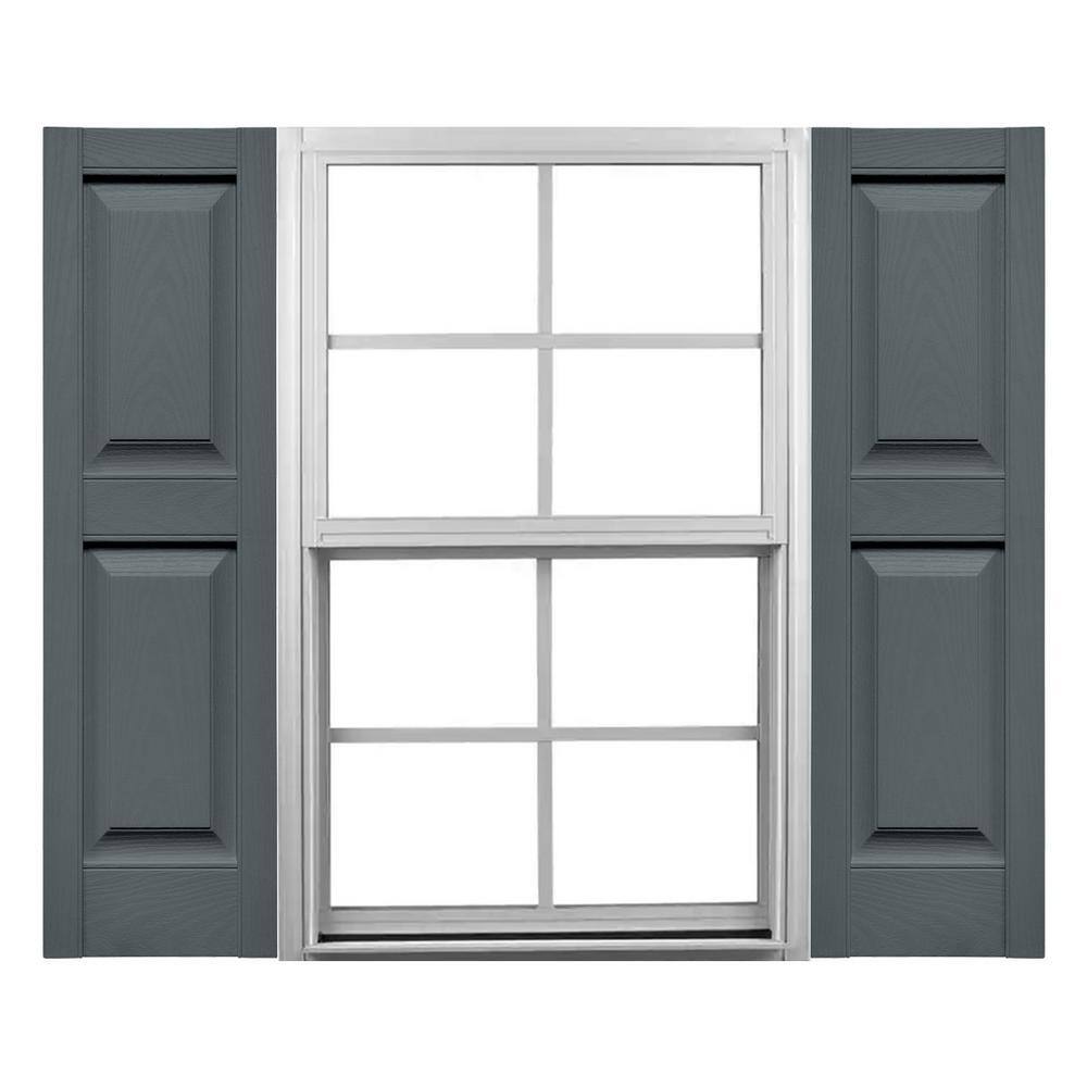 TailorMade 12 in. W x 78 in. H Raised Panel Vinyl Shutters Pair in Storm Cloud price history on PriceWatchPro