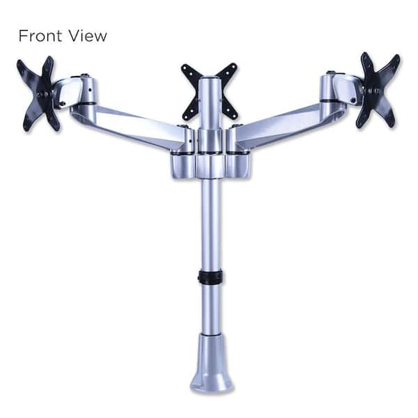 3 Monitor Swivel Arm Desk Mount supports up to 27 in. Screens
