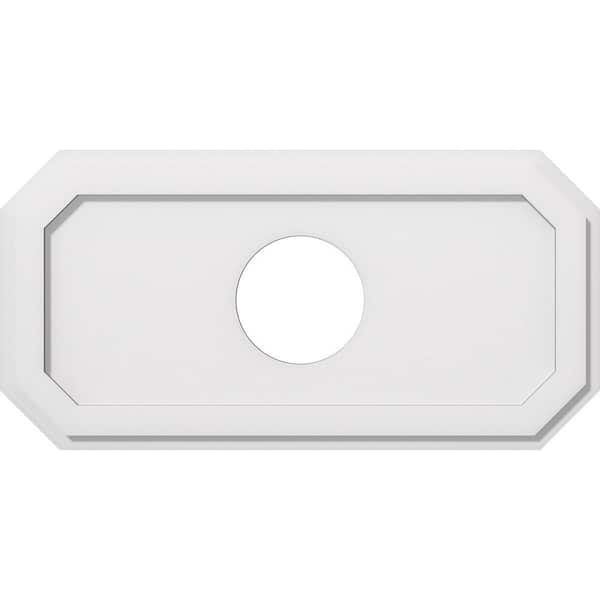 Ekena Millwork 28 in. W x 14 in. H x 6 in. ID x 1 in. P Emerald Architectural Grade PVC Contemporary Ceiling Medallion