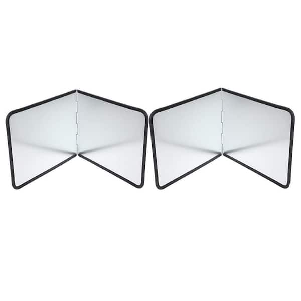 2-Pack 12 in. x 16 in. 2-Sided Stainless Steel Oil Splatter Guard for Stove Top, Foldable Splash Screen for Kitchen