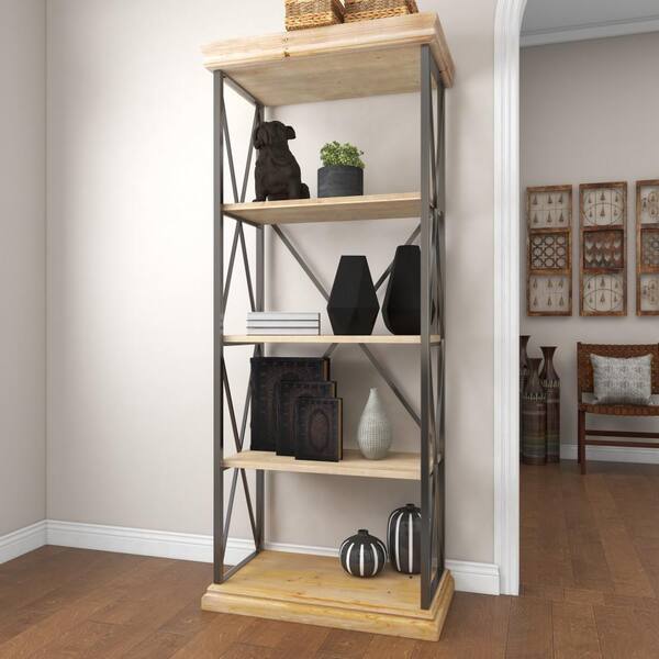 Litton Lane 30 in. L x 17 in. W x 72 in. H Matte Black
