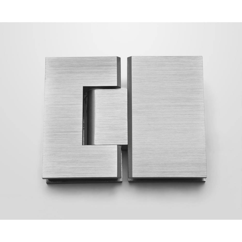 78 in x 53.65 in Brushed Nickel Frameless Glass Shower Door