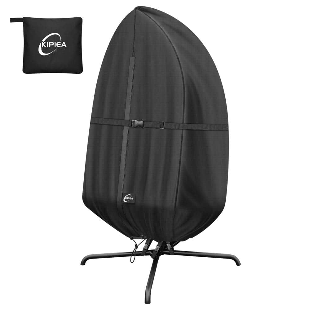 45 in. W x 75 in. H Egg Chair Cover Waterproof Windproof Black 1-Piece price history on PriceWatchPro