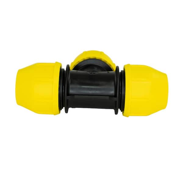 IPS DR 11 Comp Fitting HOME-FLEX Underground Yellow Poly Gas Pipe Tee 1-1/2 in 