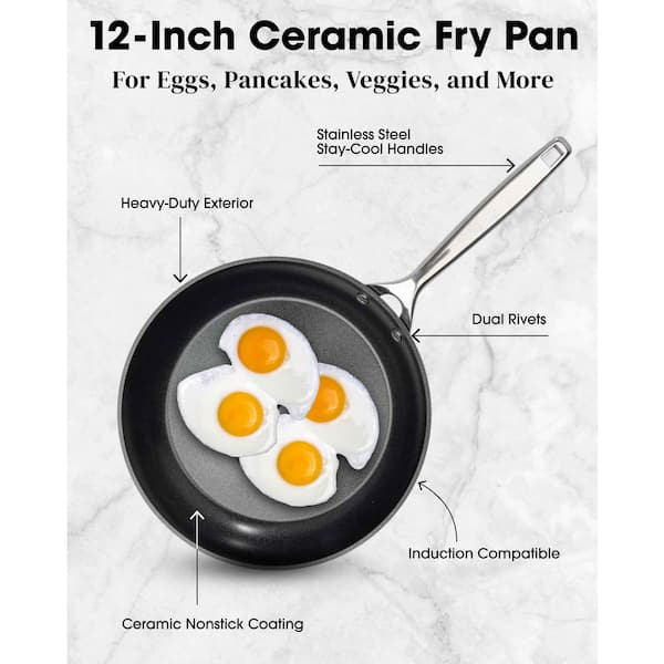 Gotham Steel Non stick Fry Pan Ceramic Nonstick Fry Pan 11 inch