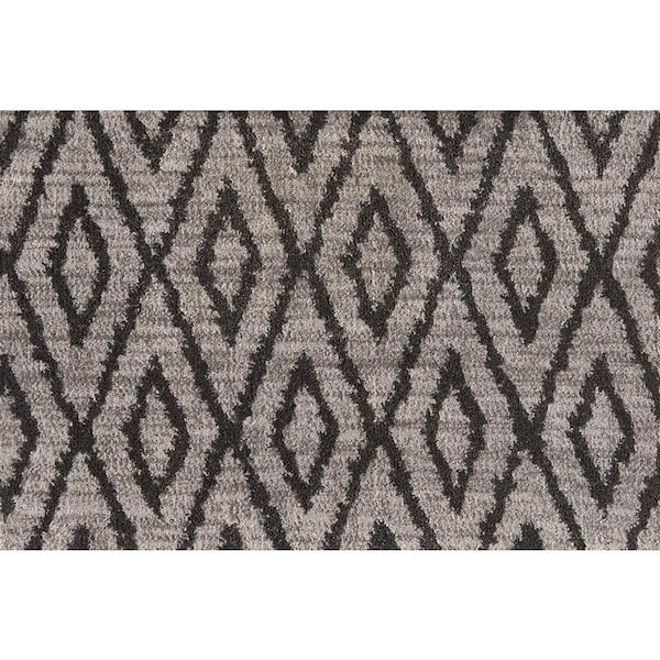 Natural Harmony Diamond Back Armour Coal Custom Area Rug with Pad