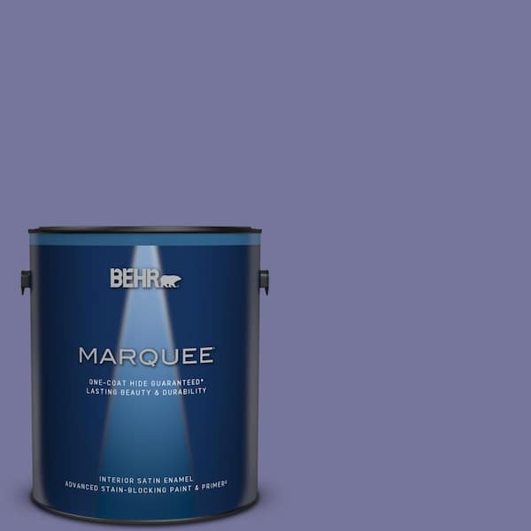 BEHR MARQUEE 1 gal. #M550-6 Kimono Violet One-Coat Hide Satin Enamel Interior Paint & Primer