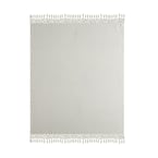 Slight Chevron Herringbone Soft Gray Cotton Throw Blanket