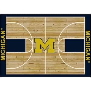University of Michigan 6 ft by 8 ft Courtside Area Rug