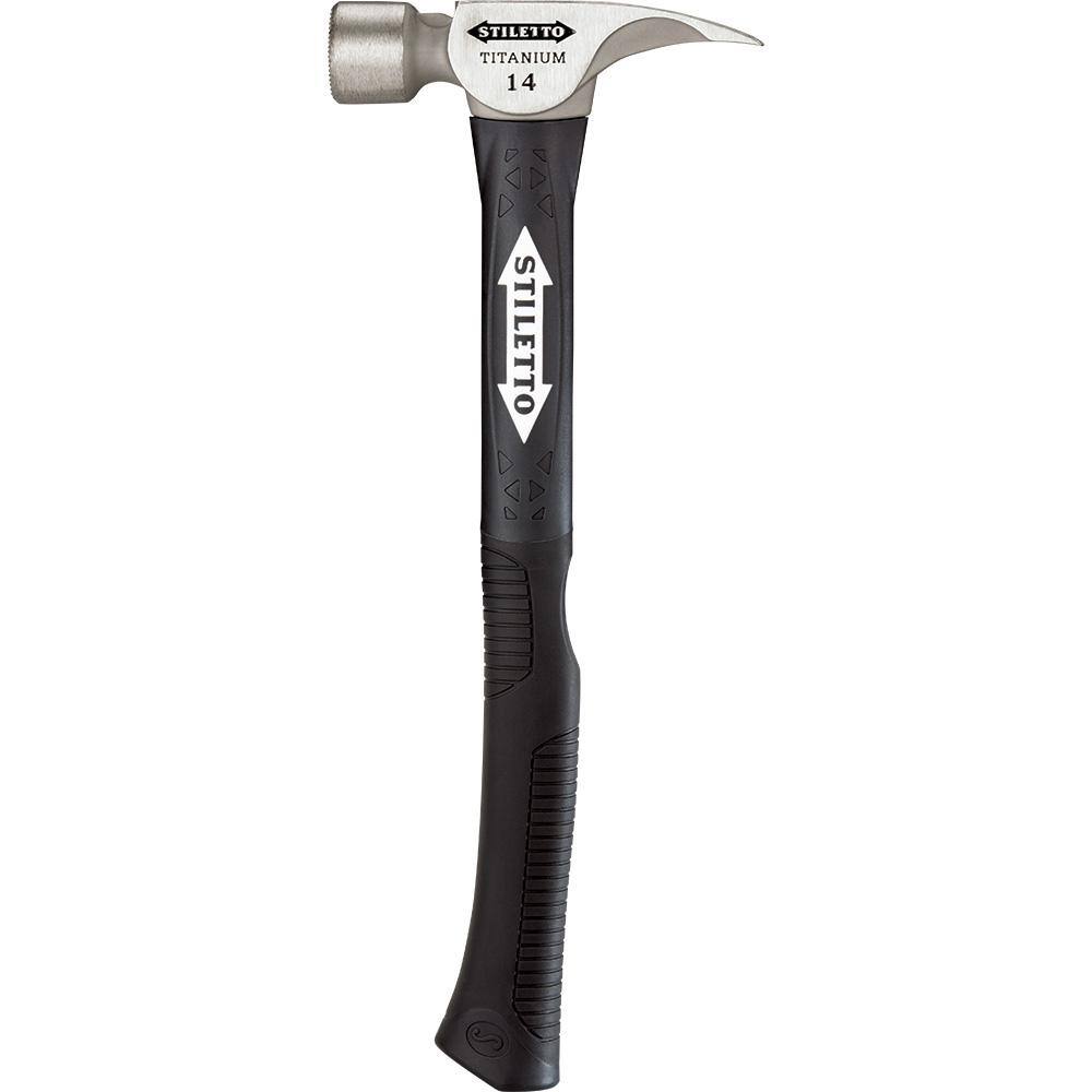 ErgoCraft 16" Black and Chrome Titanium Milled-Face Claw Hammer