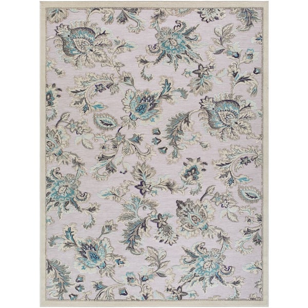 Big Sur BSR-2329 7  ft. x 10 ft. Indoor/Outdoor Machine Woven Rug, Tan/Cream Area Rug