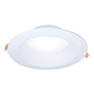 LTB 6 in. Selectable CCT (3000K-5000K) Integrated LED, White Recessed Light, Dimmable Retrofit Trim