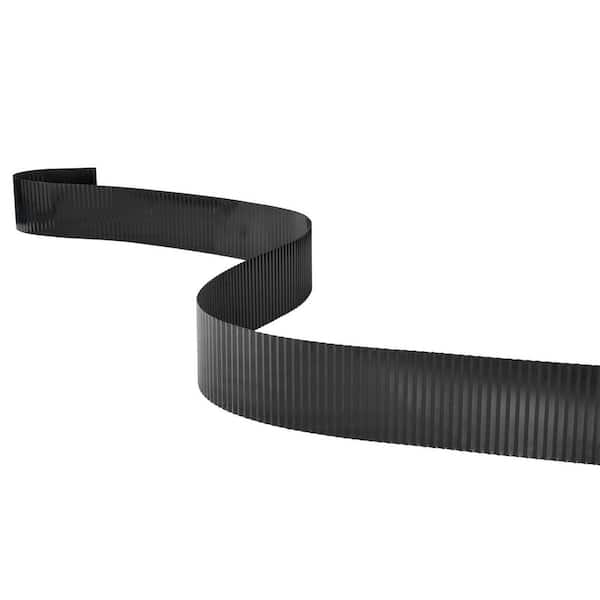 Galvanized Steel Landscape Edging, 40 ft. L x 12 in. W x 0.01 in. H, Metal Edging, Landscaping, Easy-to-Install, Black