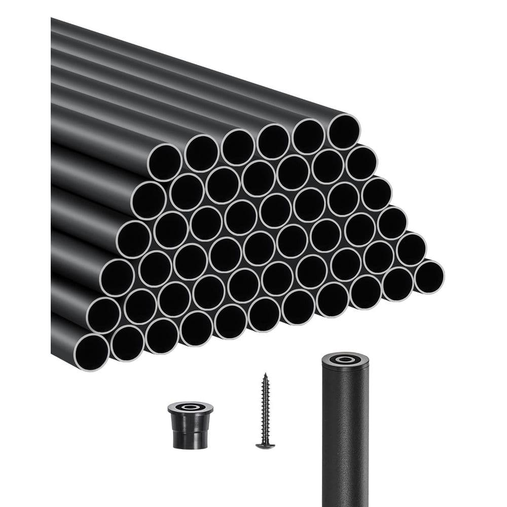 Staircase Balusters 51-Pack, 32 in. Aluminum Stair Balusters, 3/4 in. Water-Proof Round Metal Spindle Railing, Hollow price history on PriceWatchPro