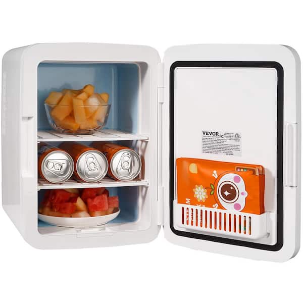 cadeninc 0.14 cu.ft. 6-Can Portable Mini Fridge and Cooler/Warmer, Freon-Free Small Refrigerator for Skincare, Food, Red