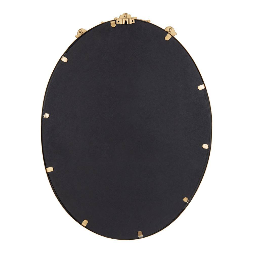 Arendahl Baroque-Inspired Gold Oval Wall Mirror, 27.5"